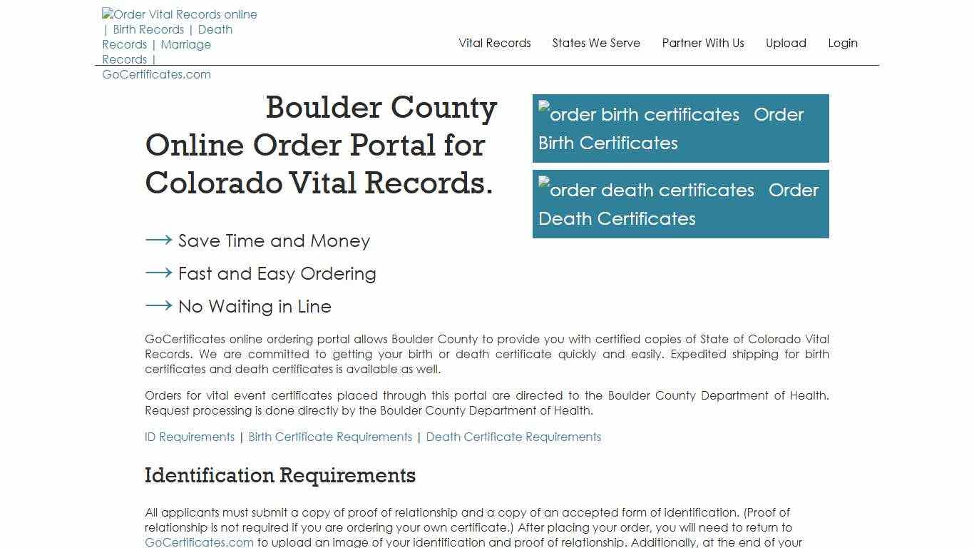 Colorado Birth and Vital Record Orders - GoCertificates